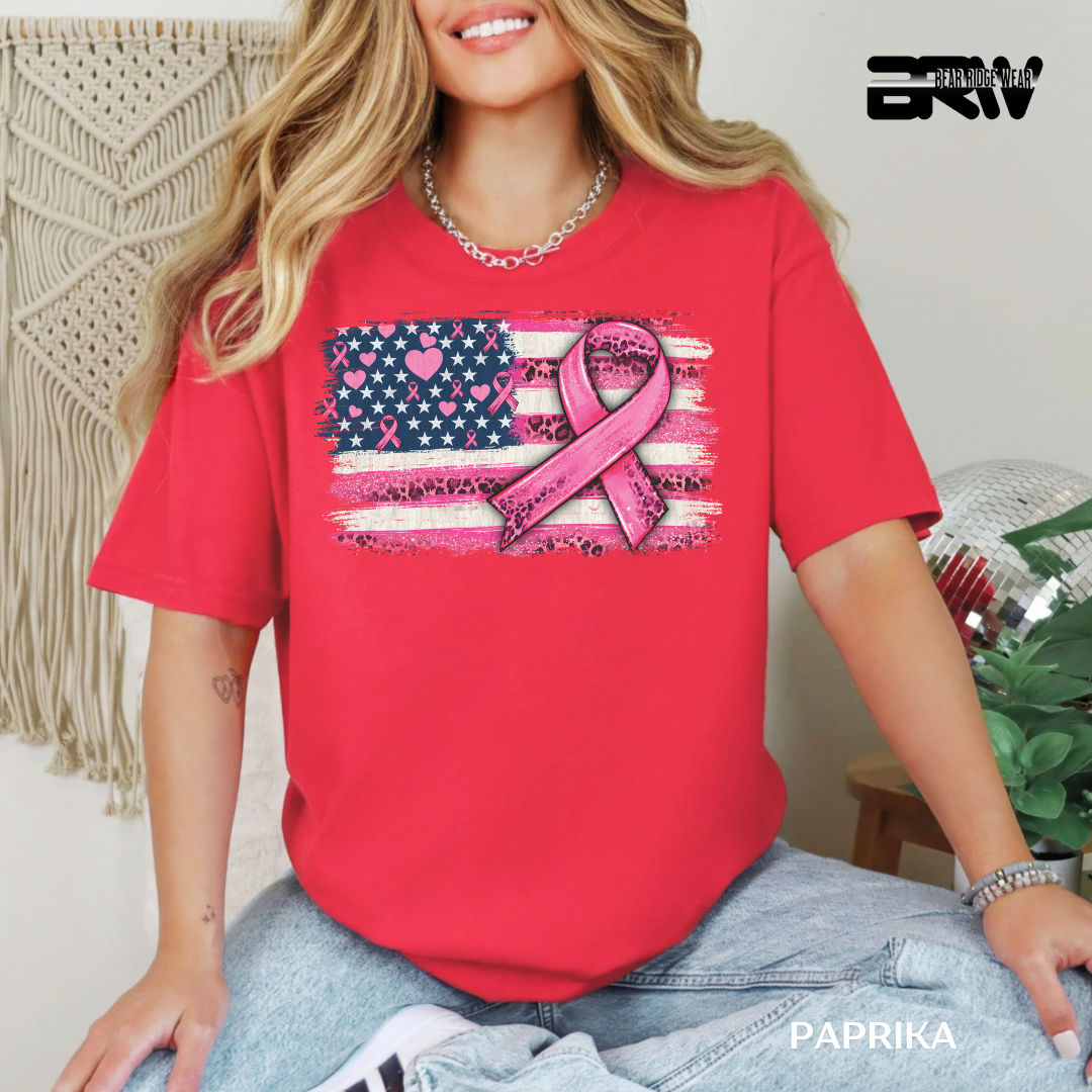 'Breast Cancer-Flag' Awareness Tee