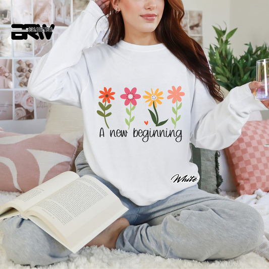 'A new beginning' Long sleeve Tee