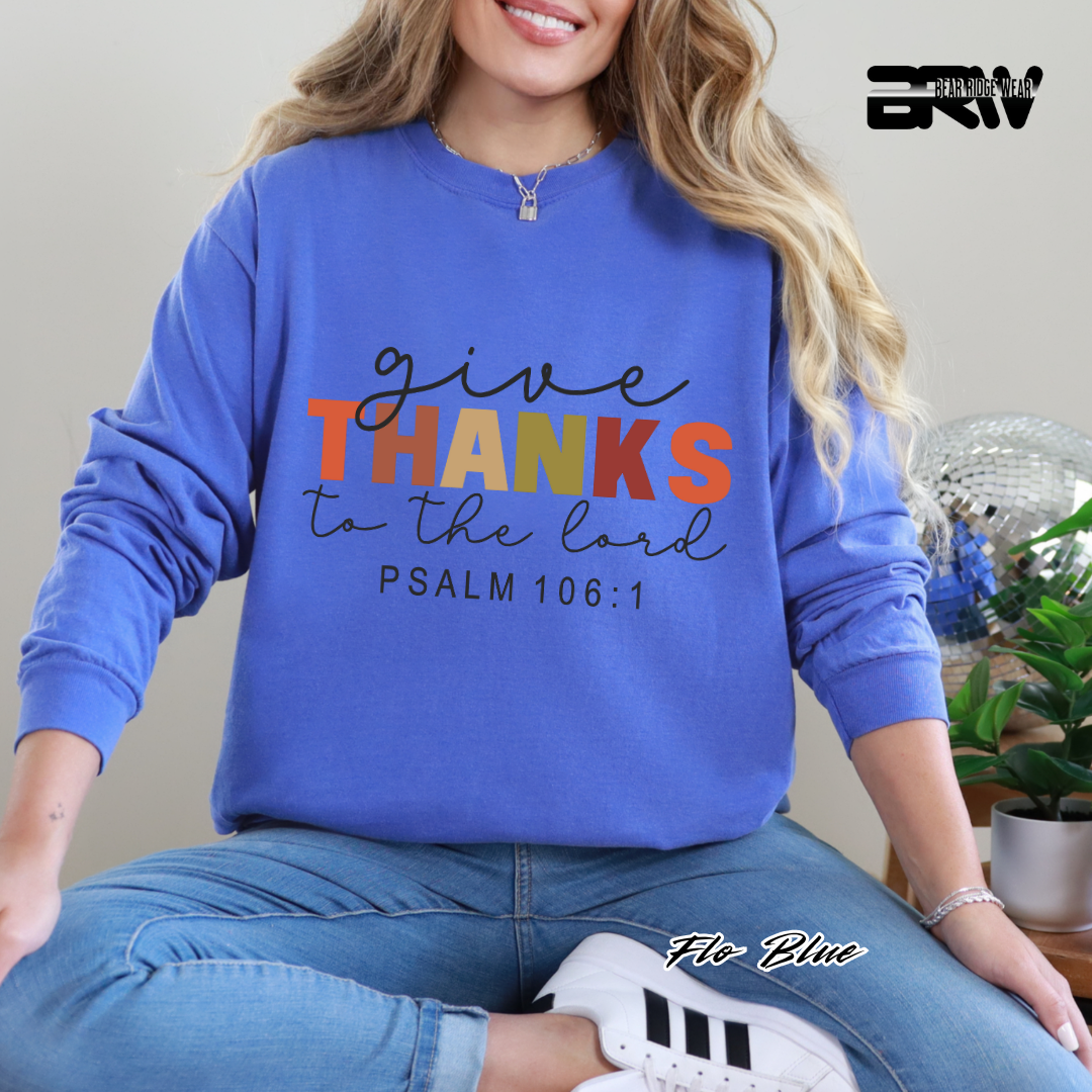 'Give Thanks To The Lord' Faith Long-Sleeve Tee