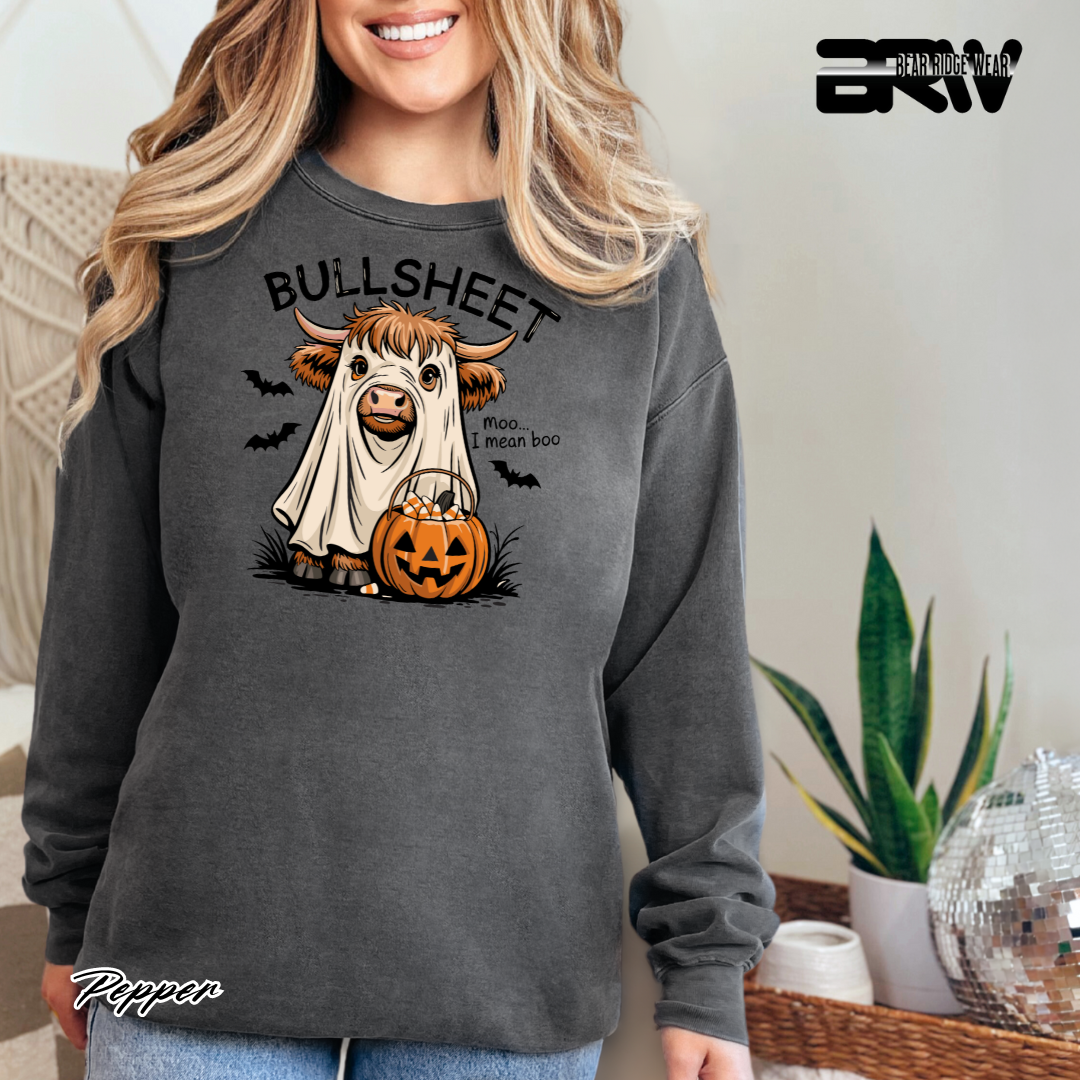 'Bull Sheet-Boo' Fall  Long Sleeve Tee