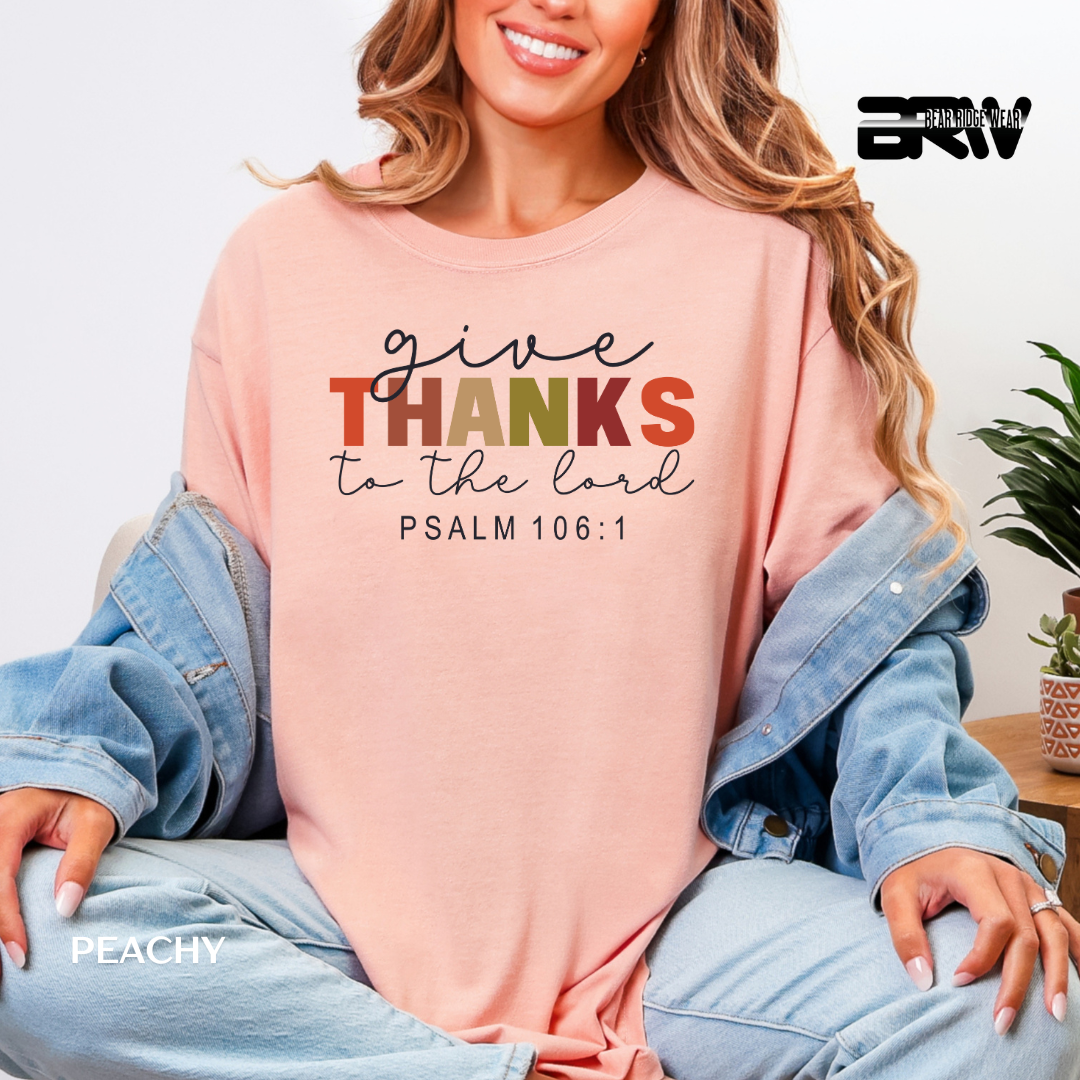 'Give Thanks To The Lord' Faith Tee