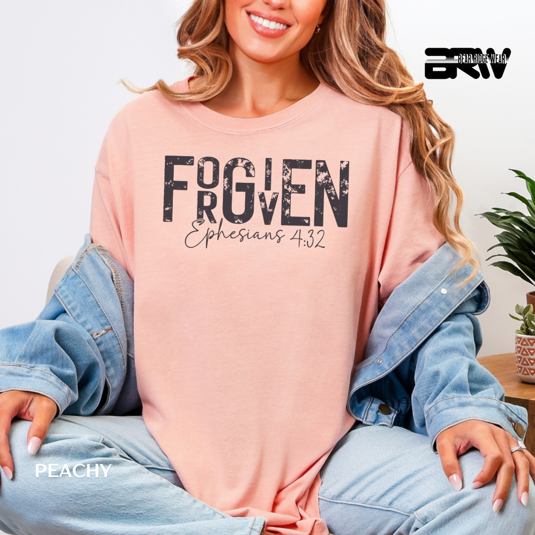 'Forgiven-Black' Faith Tee