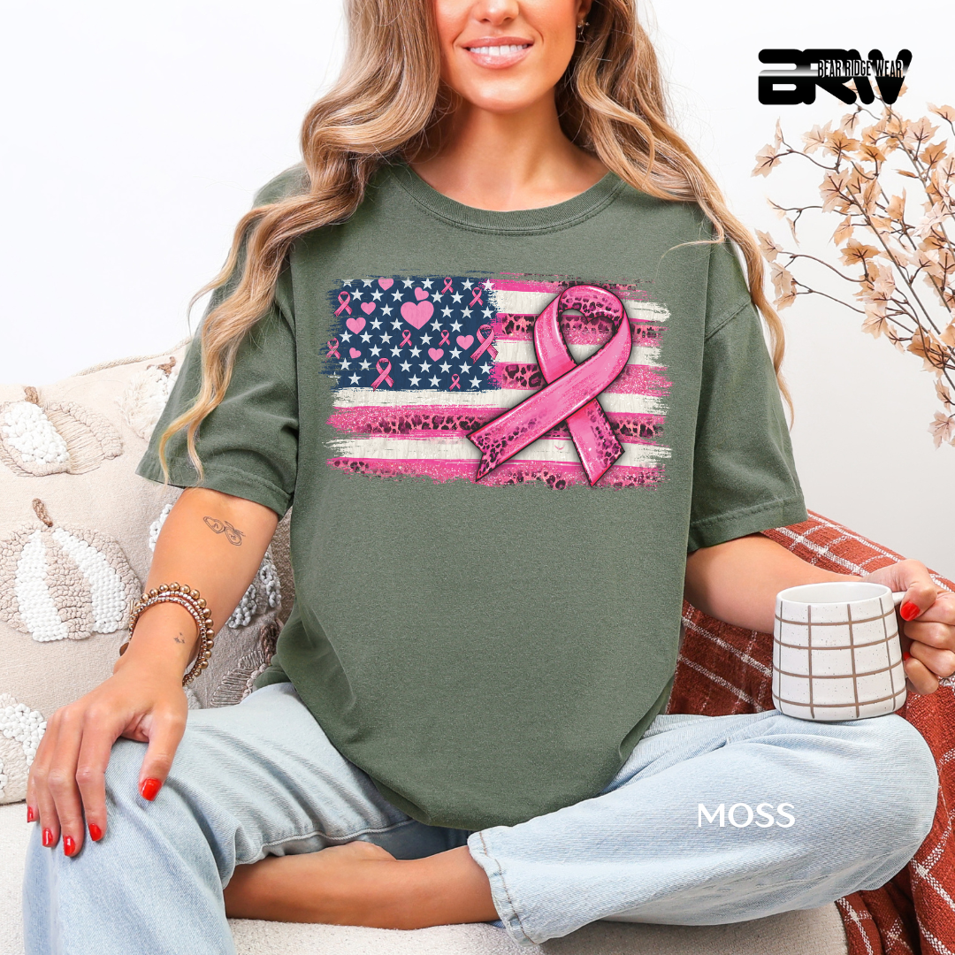 'Breast Cancer-Flag' Awareness Tee