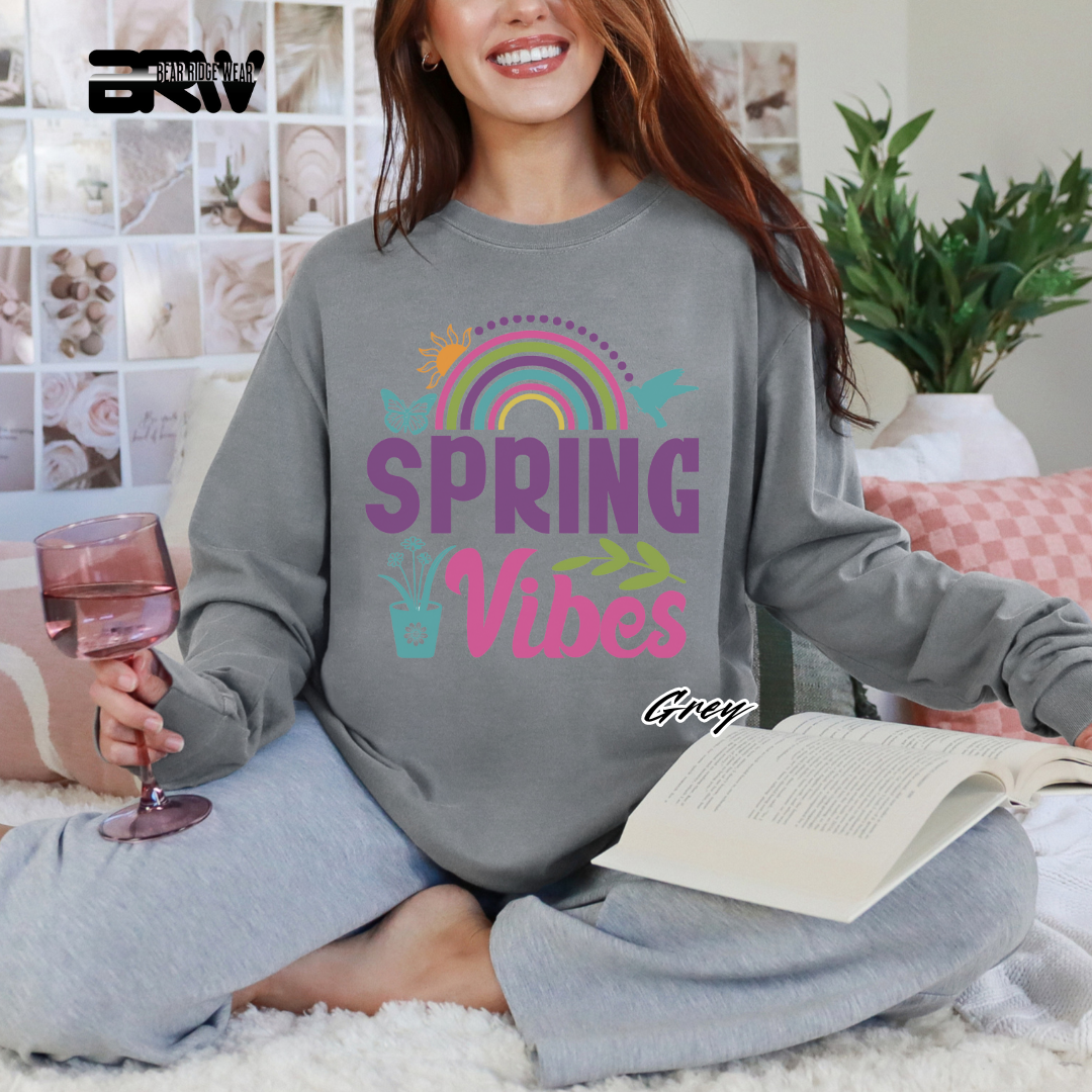 'Spring Vibes' Long Sleeve Tee