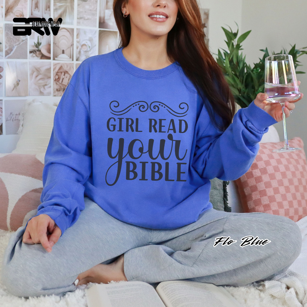 'Girl Read Your Bible' Faith Long-Sleeve Tee