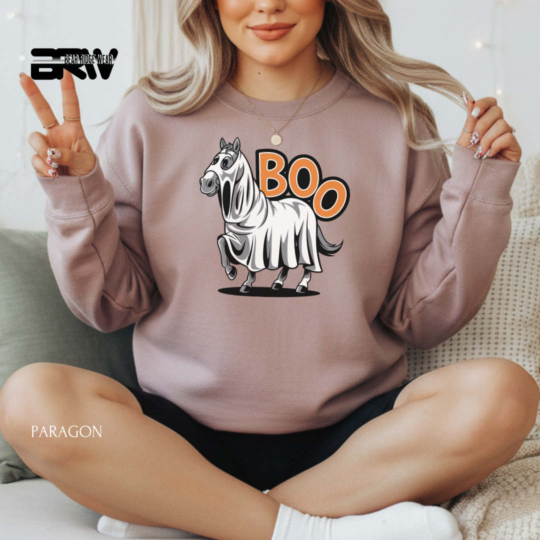 'Horse-Boo' Fall Crewneck Sweatshirt