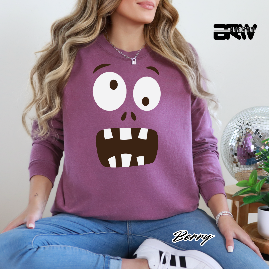 'Monster face' Fall Long-Sleeve Tee