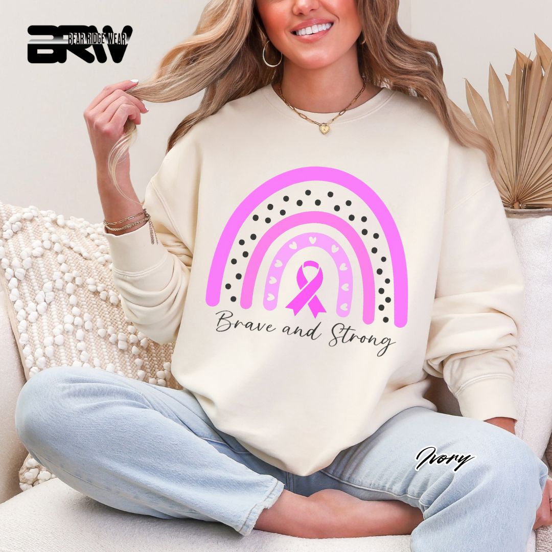 'Brave and Strong' Awareness Long Sleeve Tee
