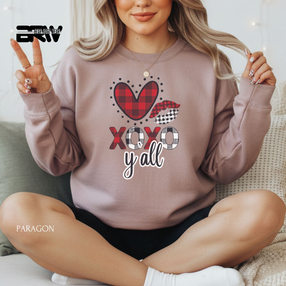 'XOXO Y'all' Valentine's Crewneck Sweatshirt