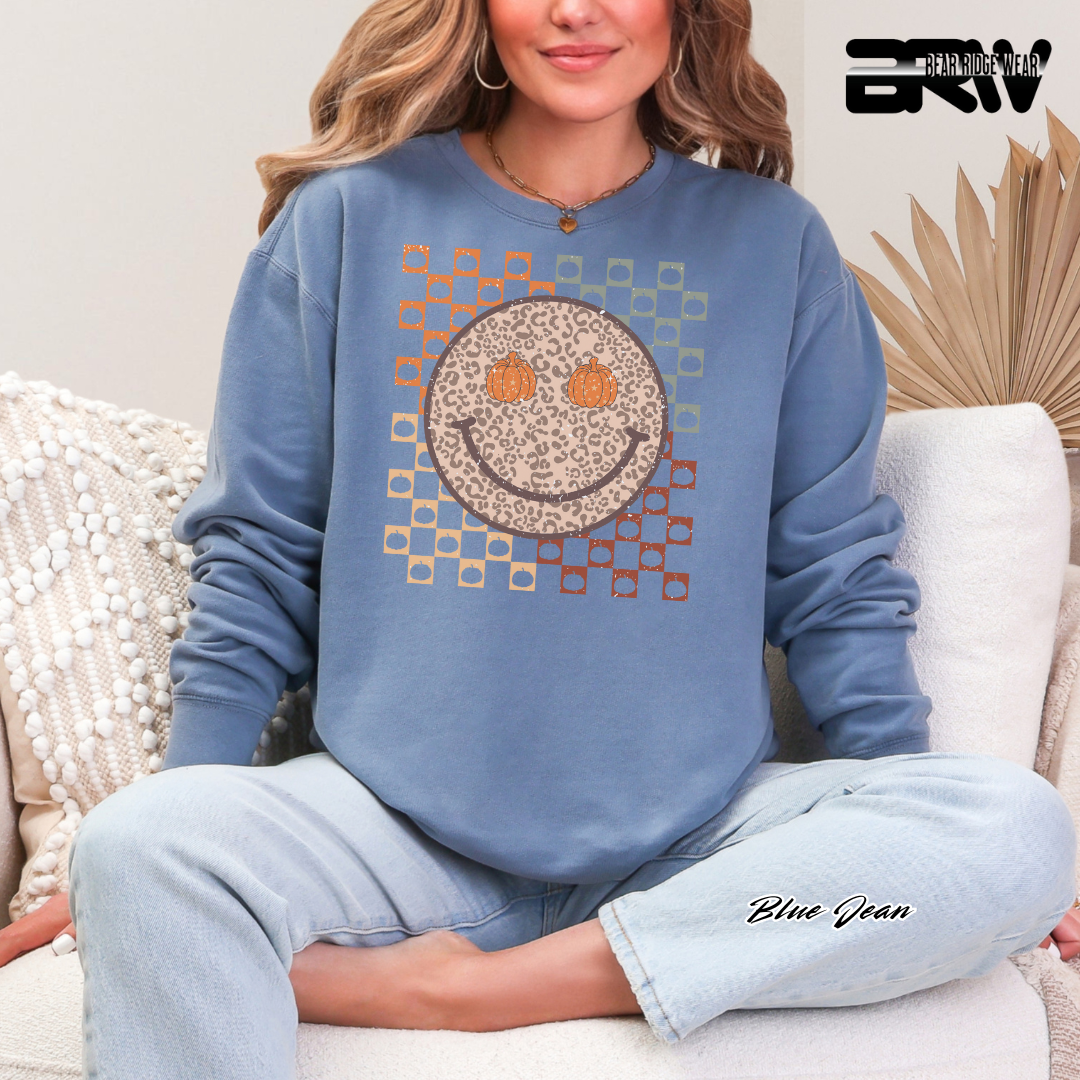'Happy Face Pumpkin Eyes' Fall Long Sleeve Tee
