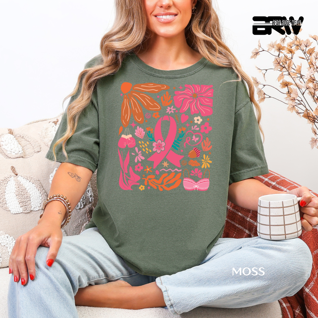 'Breast Cancer Boho' Awareness Tee