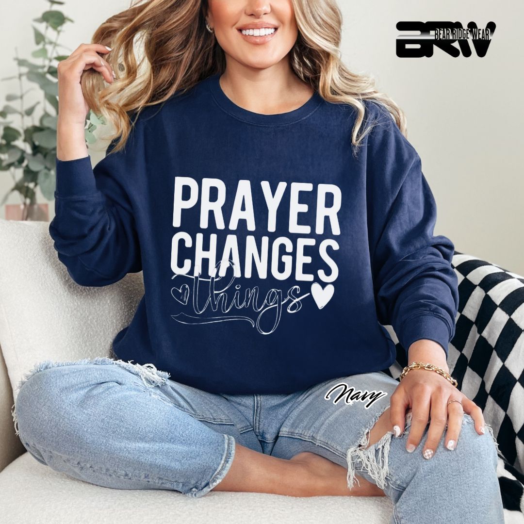 'Prayer Changes Things' Faith Long Sleeve Tee