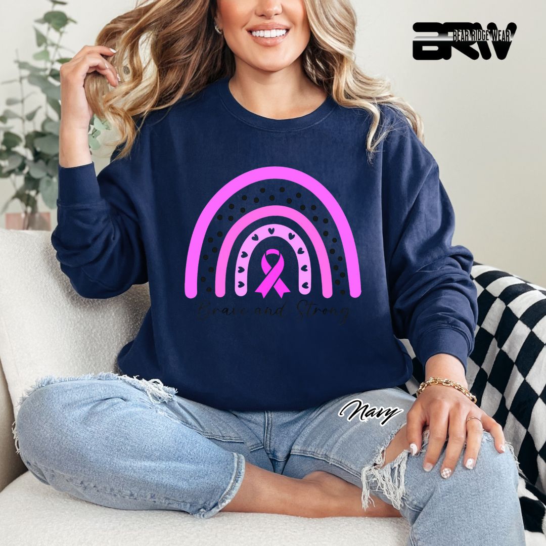 'Brave and Strong' Awareness Long Sleeve Tee