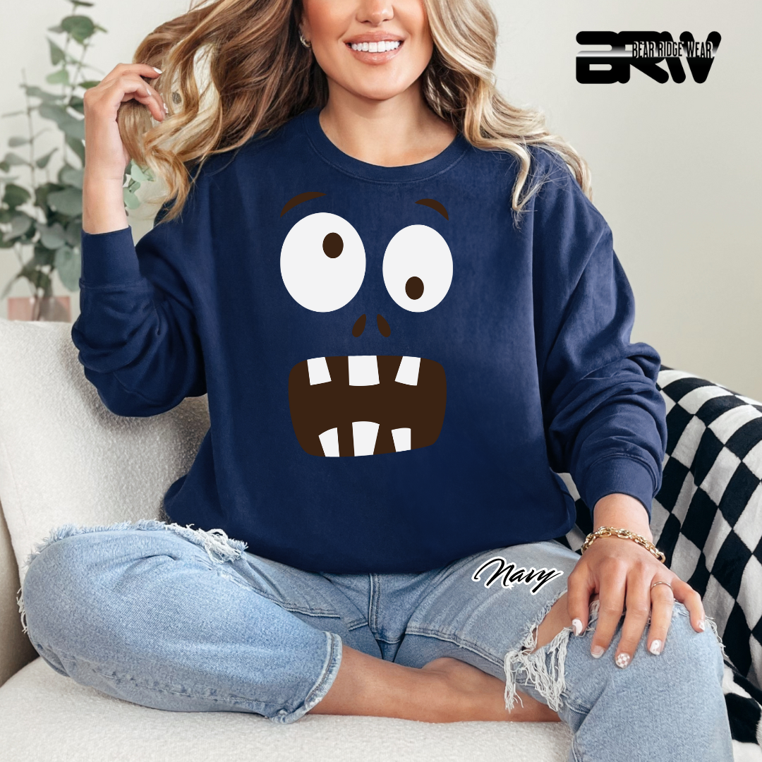 'Monster face' Fall Long Sleeve Tee