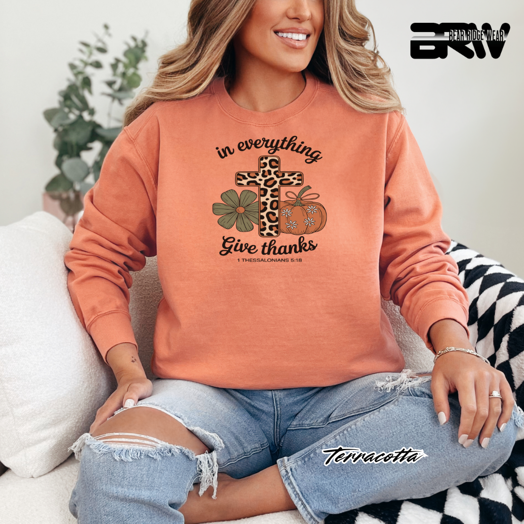 'In Everything Give Thanks' Fall Long Sleeve Tee