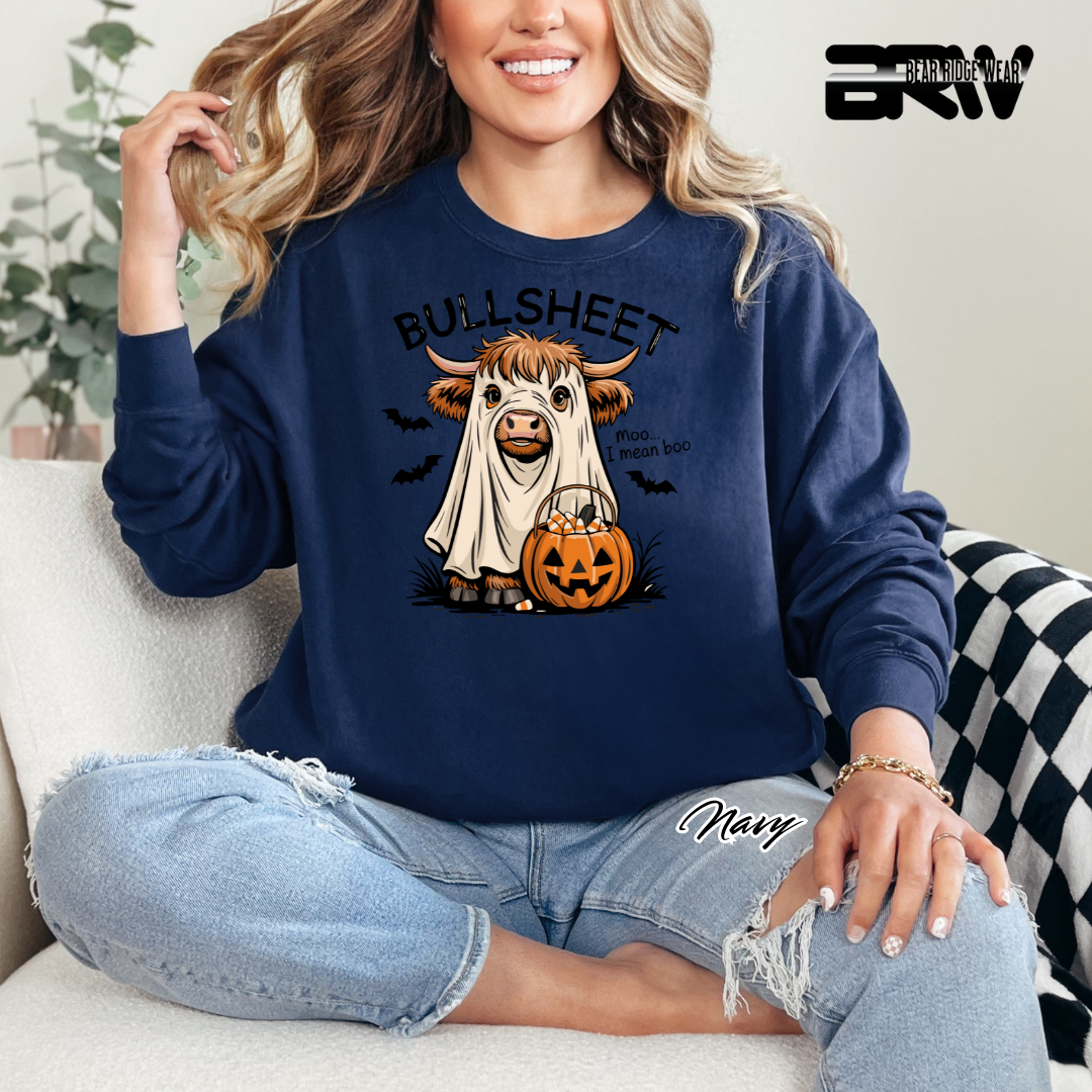 'Bull Sheet-Boo' Fall  Long Sleeve Tee