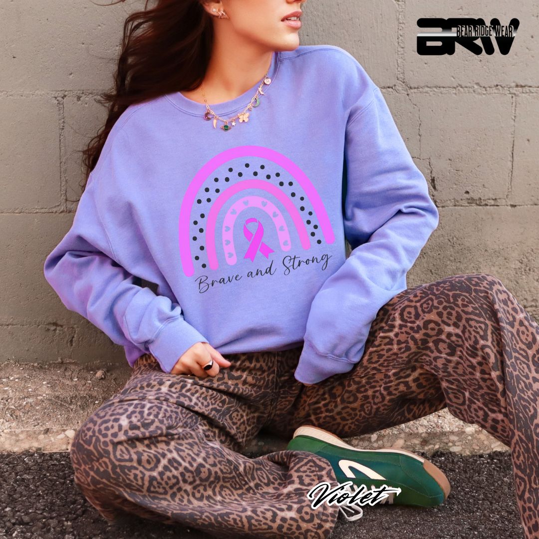 'Brave and Strong' Awareness Long Sleeve Tee