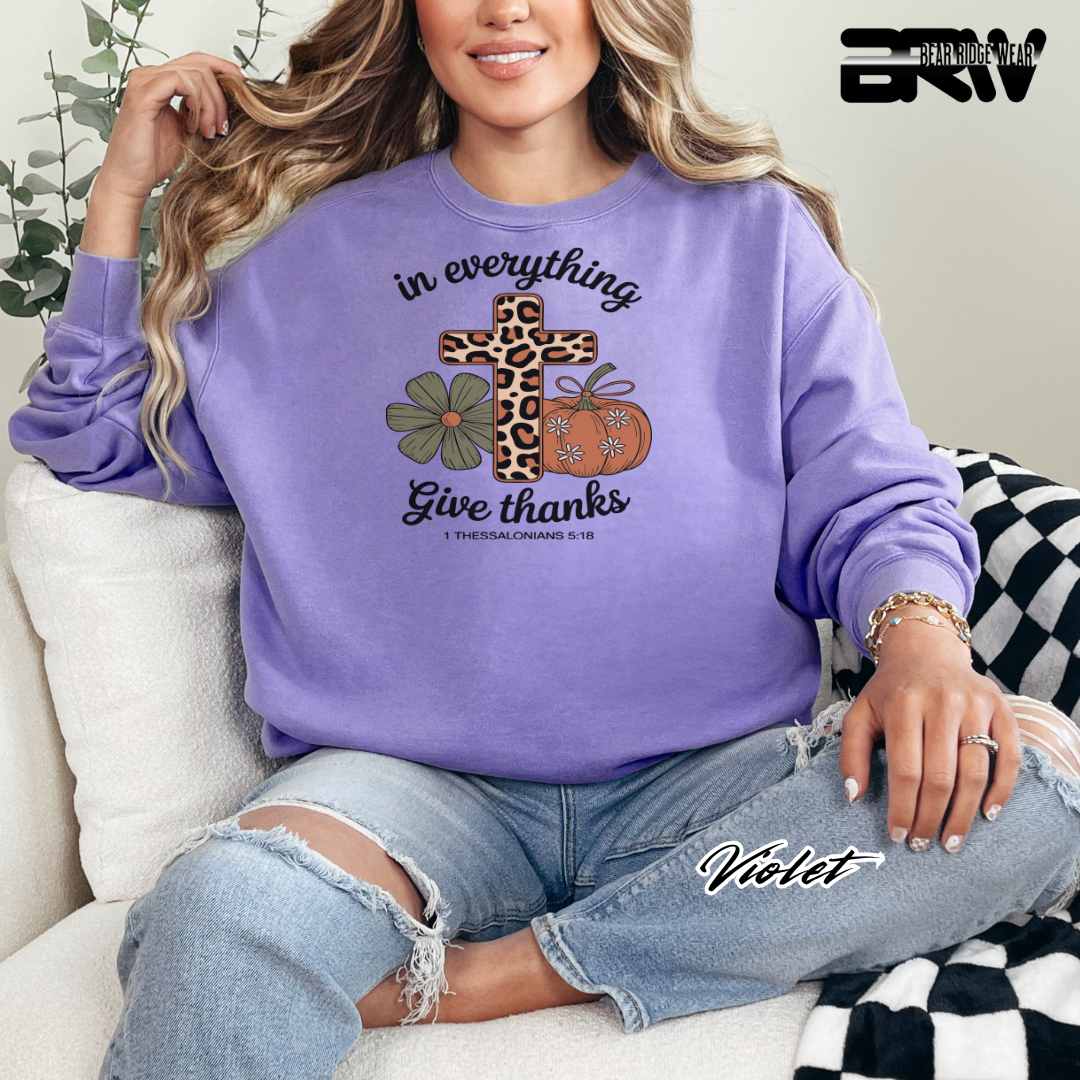 'In Everything Give Thanks' Fall Long Sleeve Tee