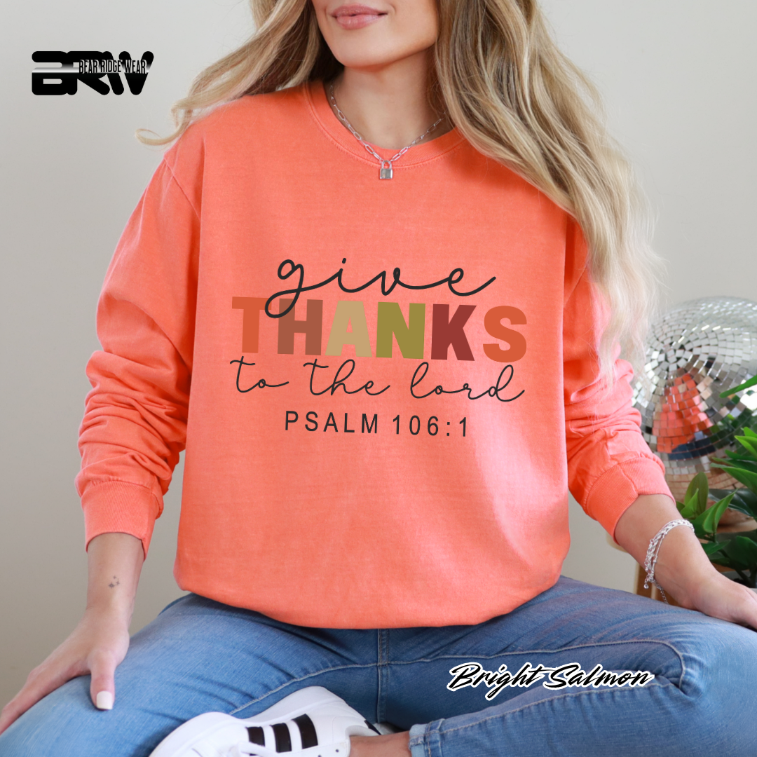 'Give Thanks To The Lord' Faith Long-Sleeve Tee