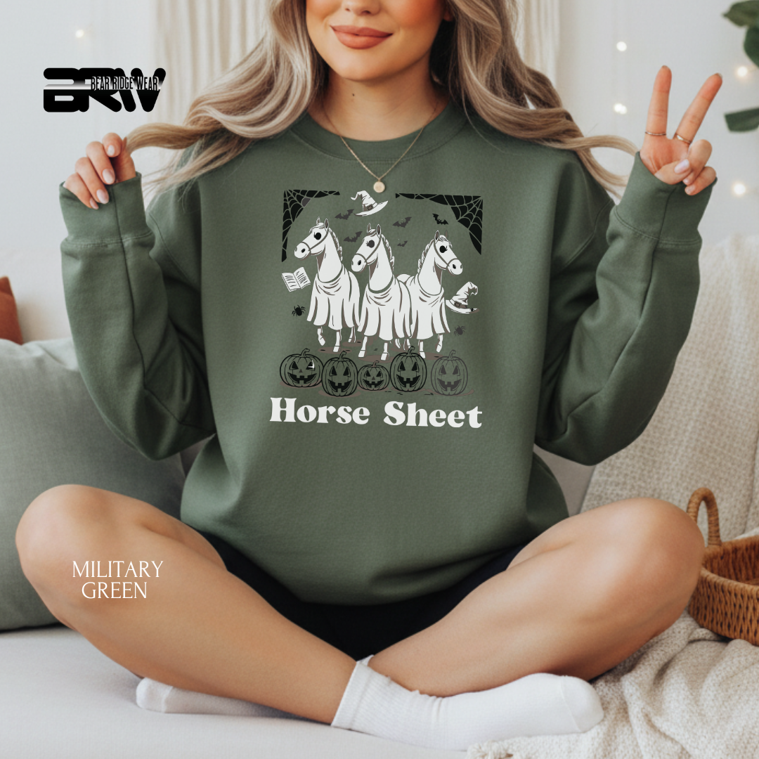 'Horse Sheet' Fall Crewneck Sweatshirt