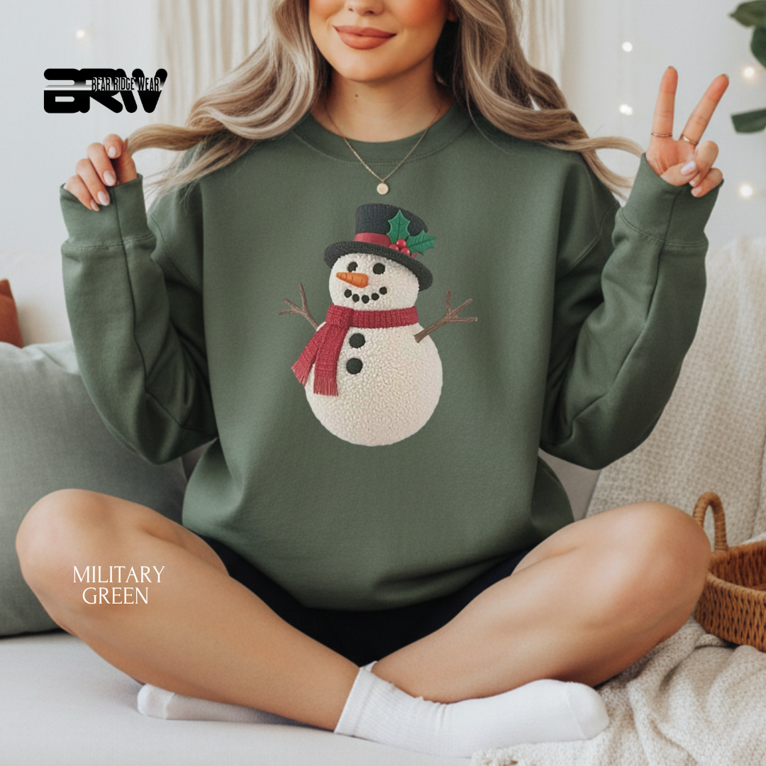 'Snowman Yarn' Christmas Crewneck Sweatshirt
