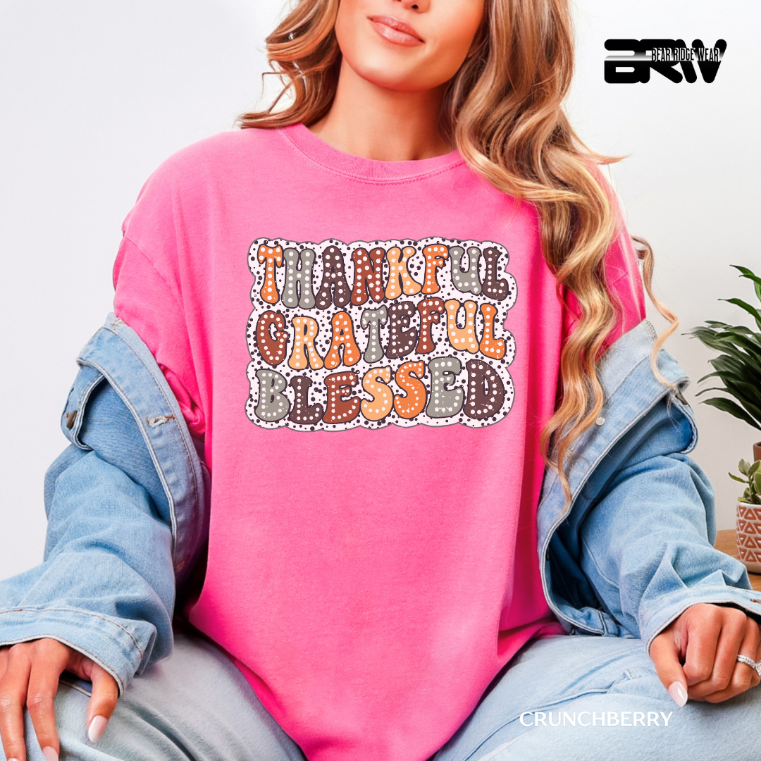 'Thankful Grateful Blessed' Fall Tee