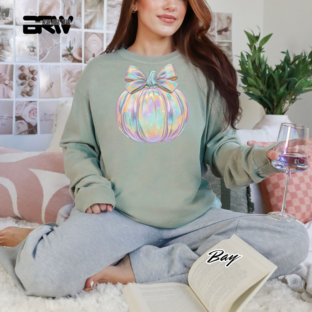 'Iridescent Pumpkin' Fall Long-Sleeve Tee