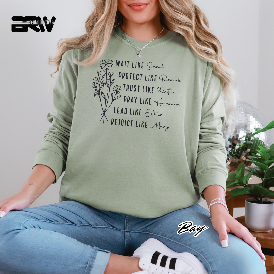 'Women Of Bible with Sleeve' Fall Long-Sleeve Tee
