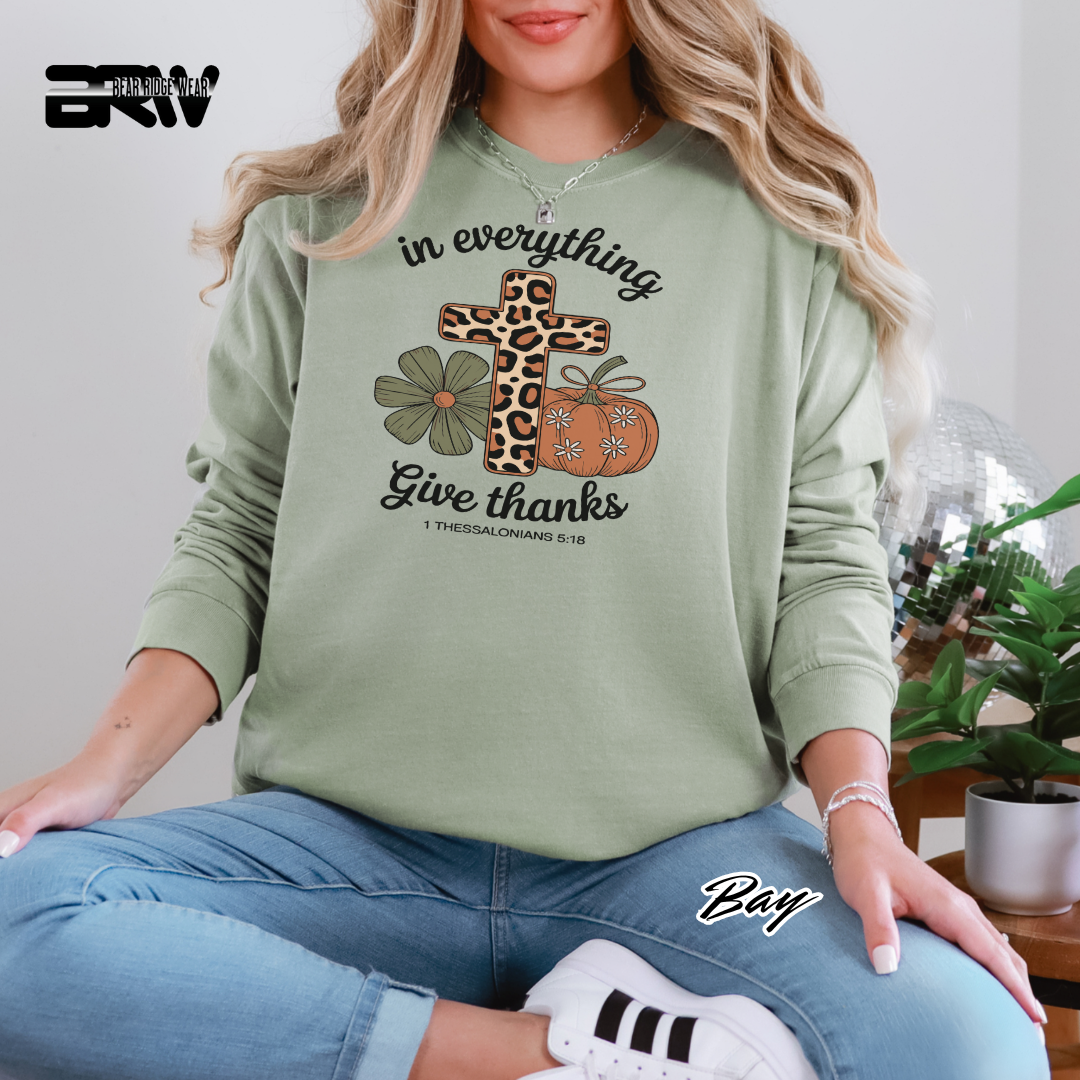 'In Everything Give Thanks' Fall Long-Sleeve Tee