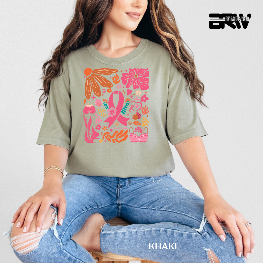 'Breast Cancer Boho' Awareness Tee