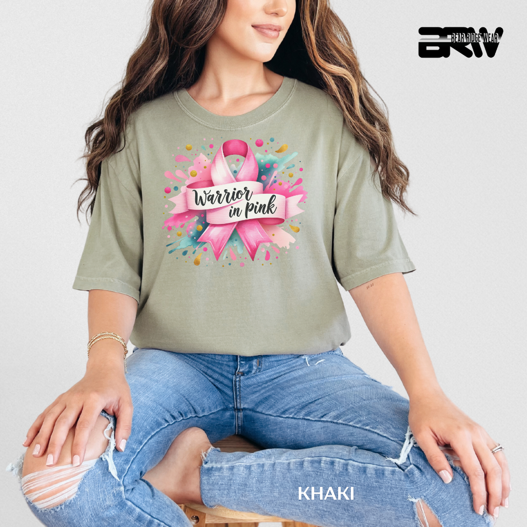 'Breast cancer Warrior in Pink' Awareness Tee