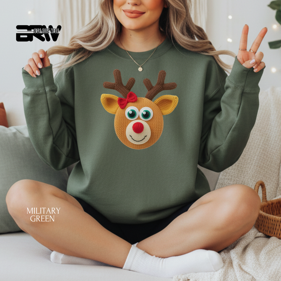 'Reindeer Yarn' Christmas Crewneck Sweatshirt