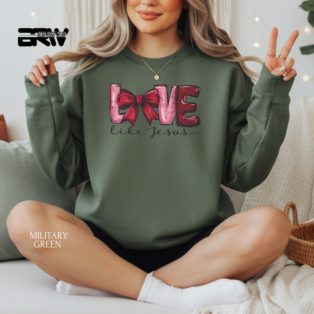 'Love like Jesus' Valentine's Crewneck Sweatshirt