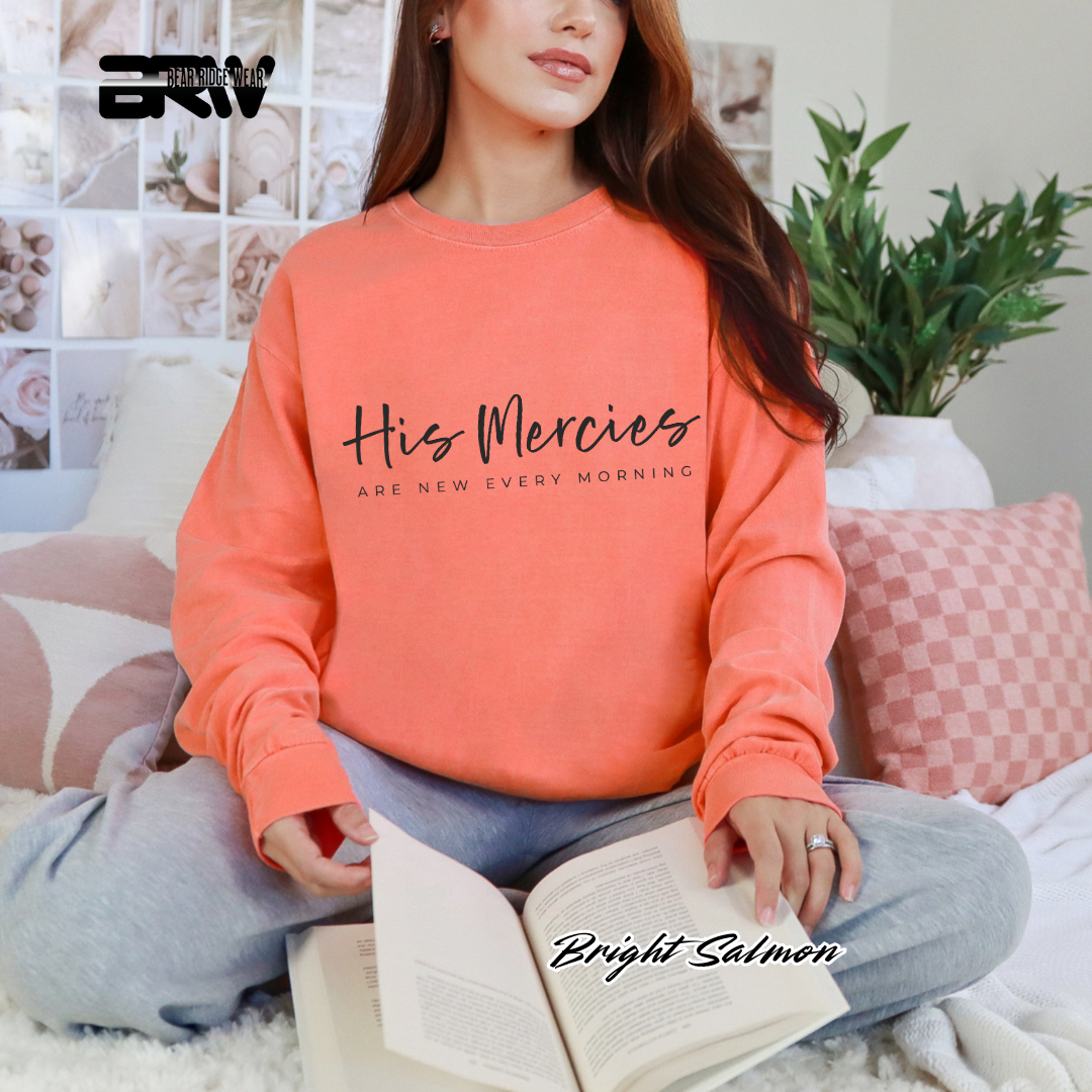 'His Mercies Are New Every Morning' Faith Long-Sleeve Tee