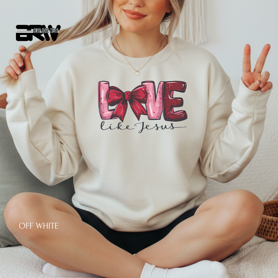 'Love like Jesus' Valentine's Crewneck Sweatshirt