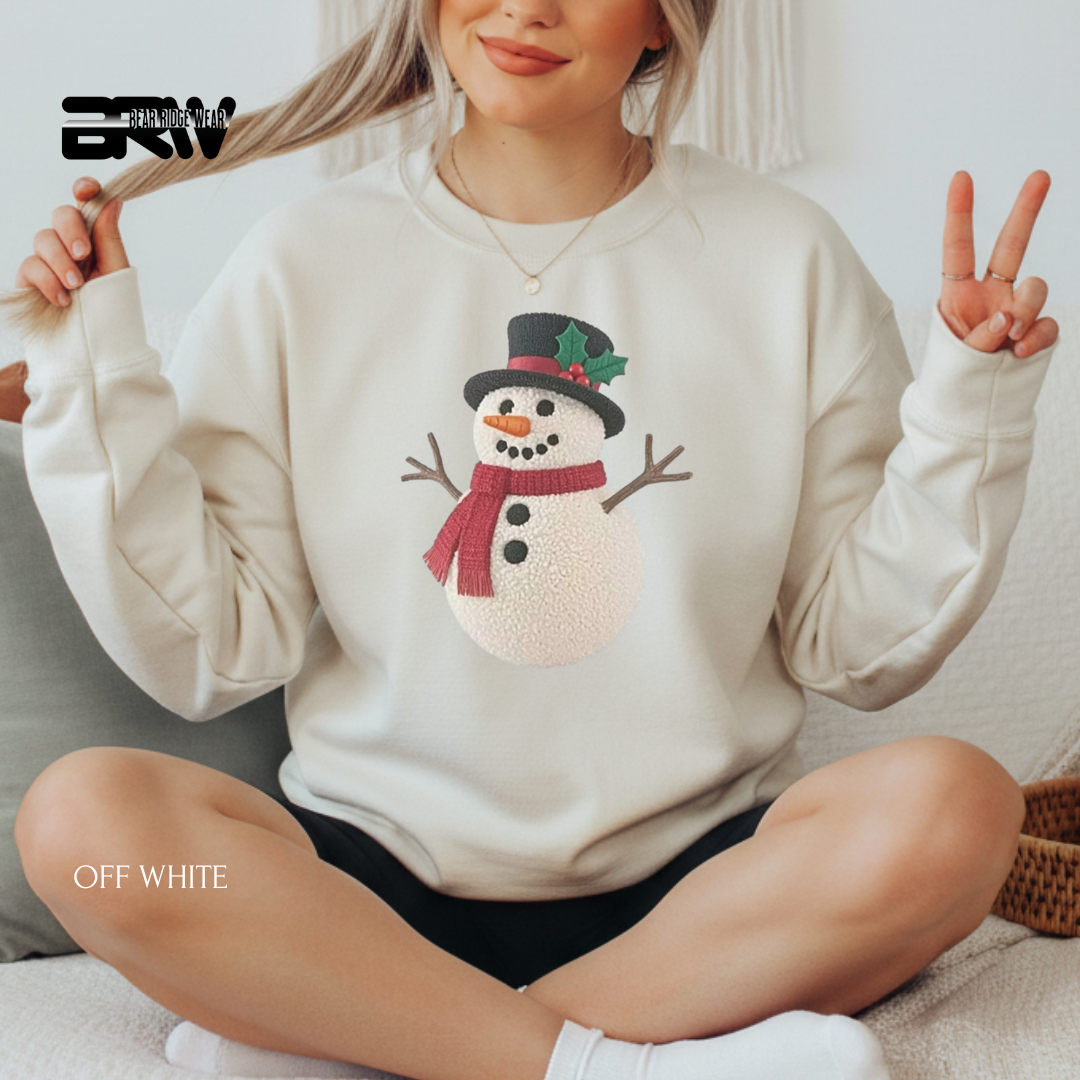 'Snowman Yarn' Christmas Crewneck Sweatshirt