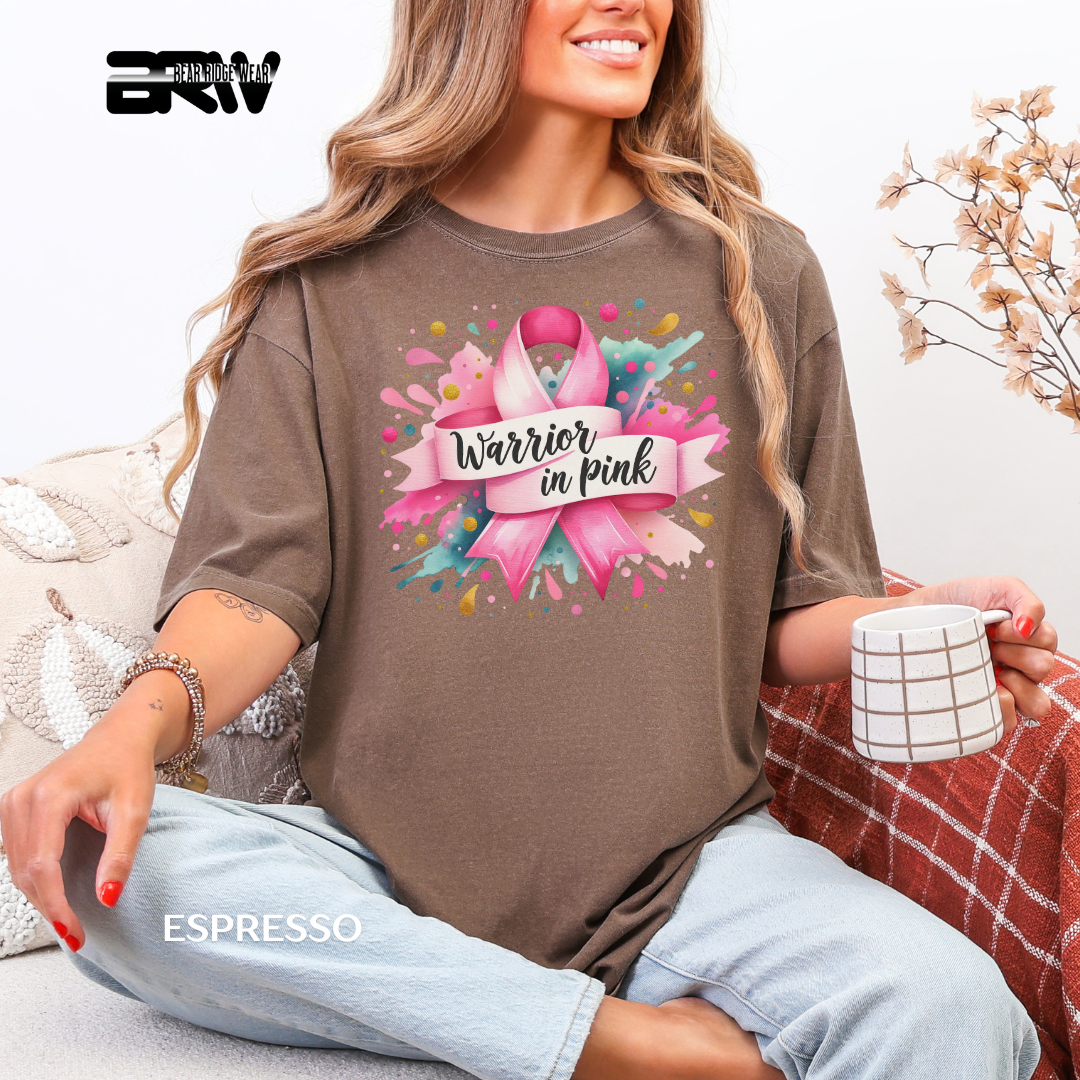 'Breast cancer Warrior in Pink' Awareness Tee