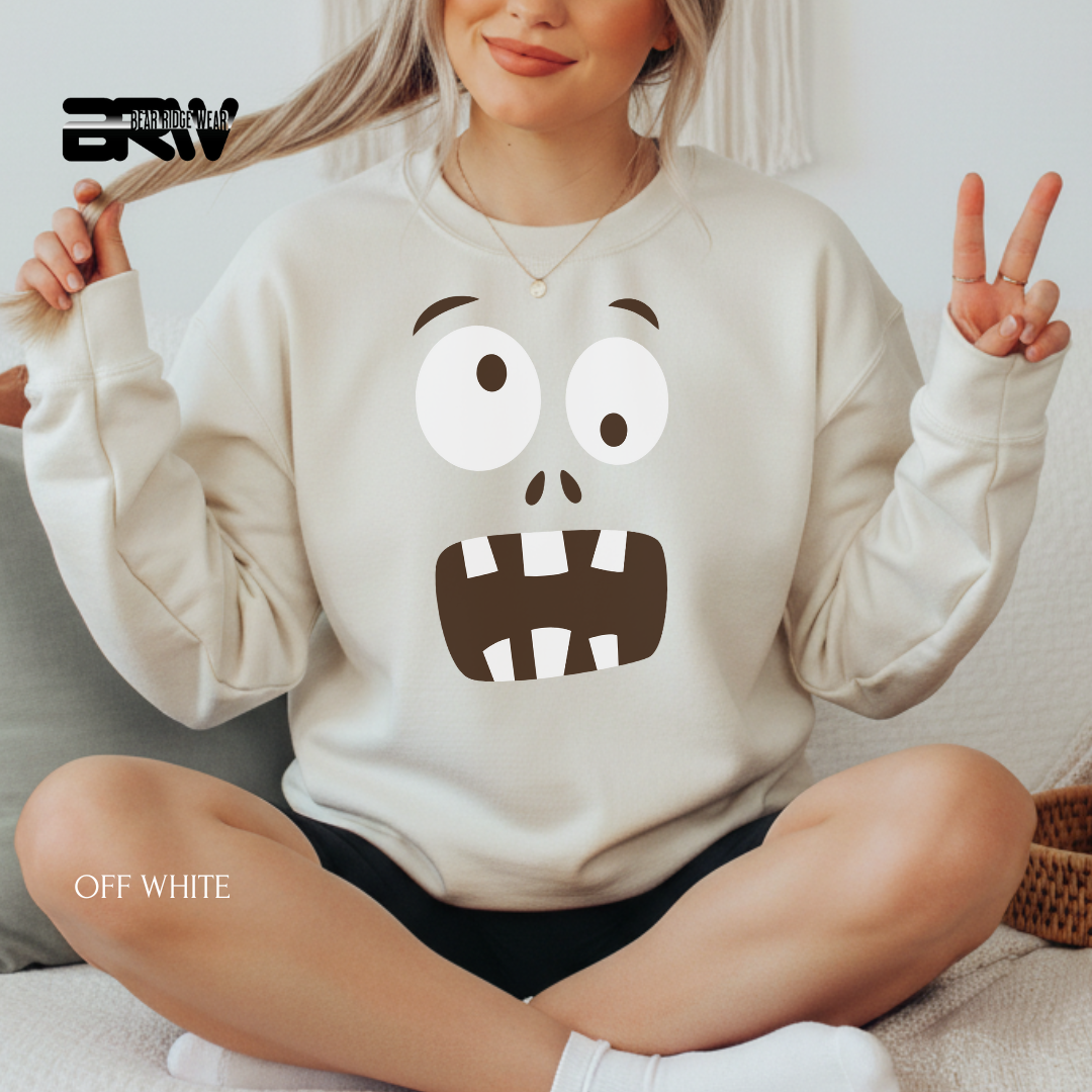 'Monster Face' Fall Crewneck Sweatshirt