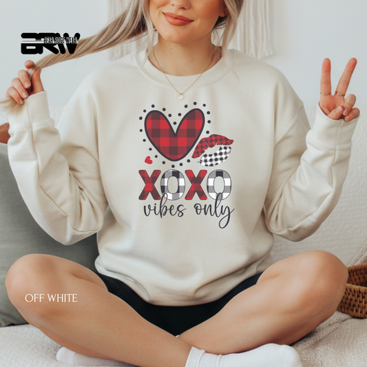 'XOXO Vibes Only' Valentine's Crewneck Sweatshirt