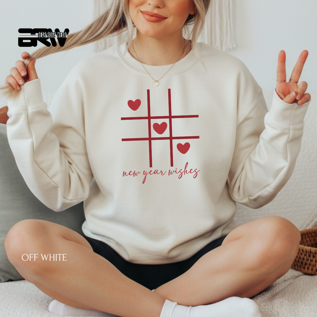 'New Year Wishes' Valentine's Crewneck Sweatshirt