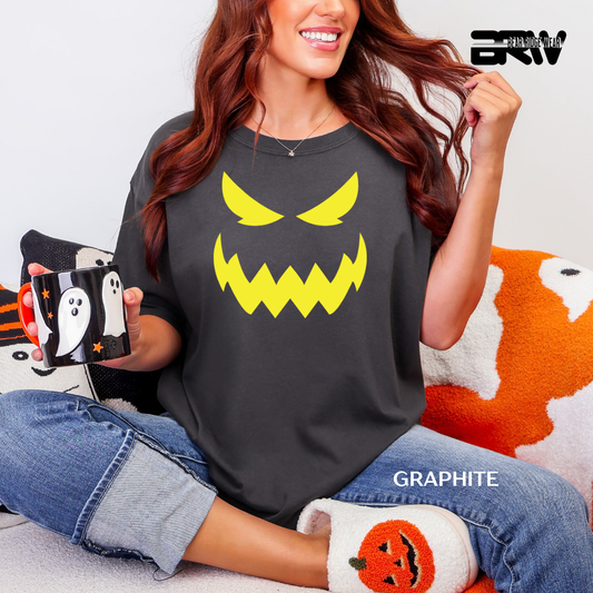 'Scary Pumpkin face' Fall Tee
