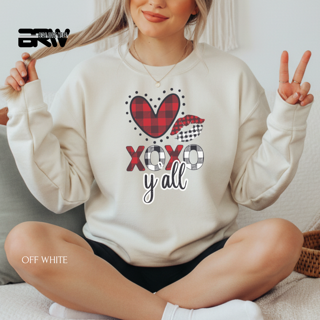 'XOXO Y'all' Valentine's Crewneck Sweatshirt