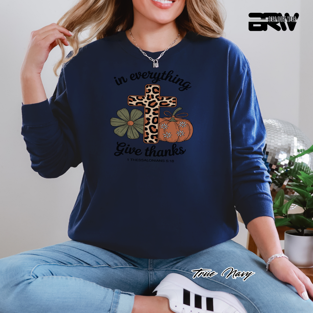 'In Everything Give Thanks' Fall Long-Sleeve Tee