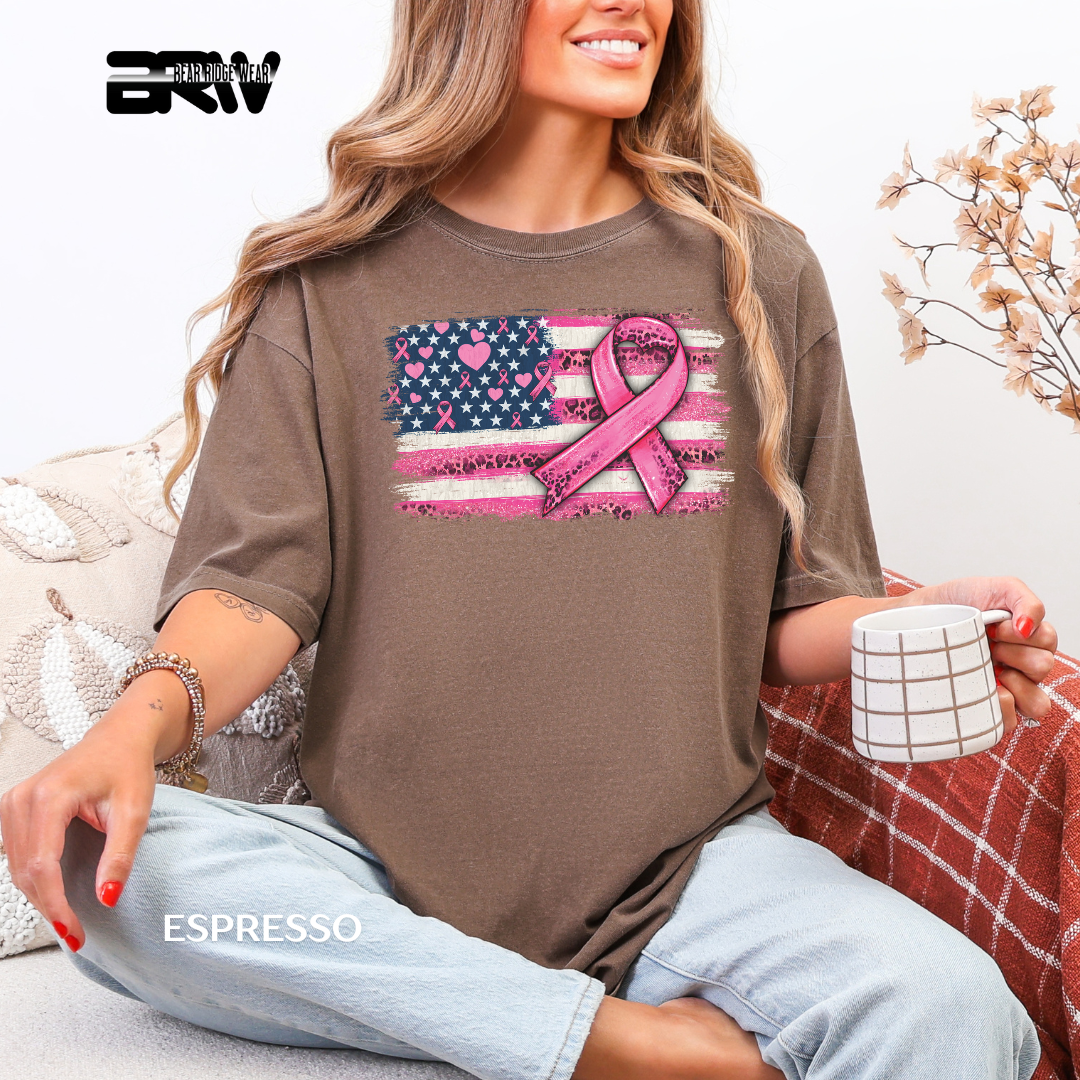 'Breast Cancer-Flag' Awareness Tee
