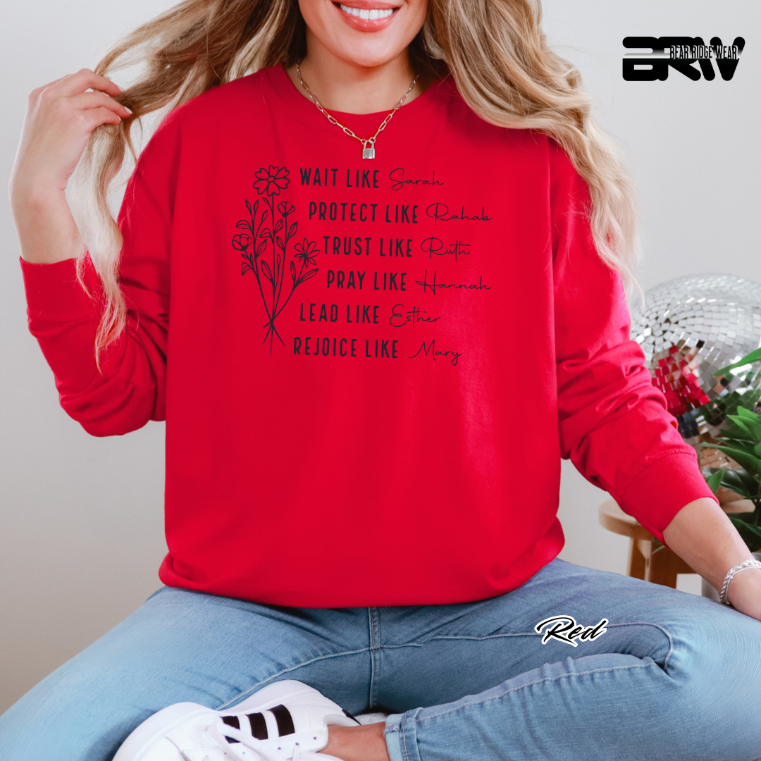 'Women Of Bible with Sleeve' Fall Long-Sleeve Tee