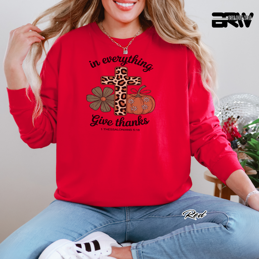 'In Everything Give Thanks' Fall Long-Sleeve Tee