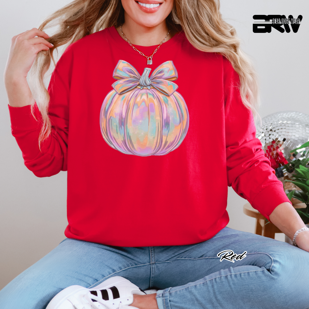 'Iridescent Pumpkin' Fall Long-Sleeve Tee
