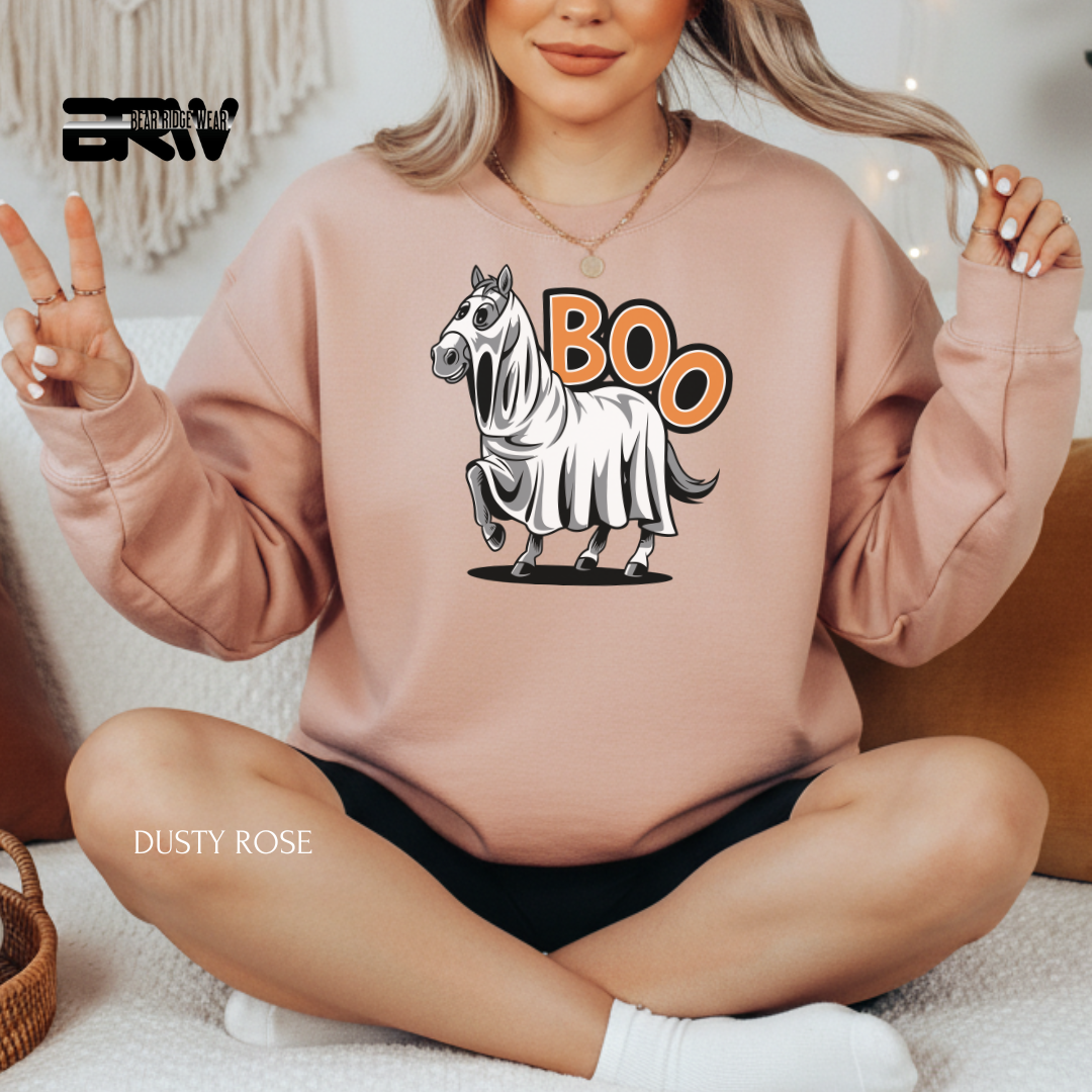'Horse-Boo' Fall Crewneck Sweatshirt