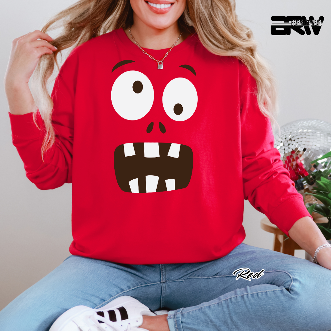 'Monster face' Fall Long-Sleeve Tee