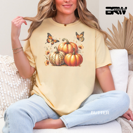 'Pumpkins And Butterflies' Fall Tee